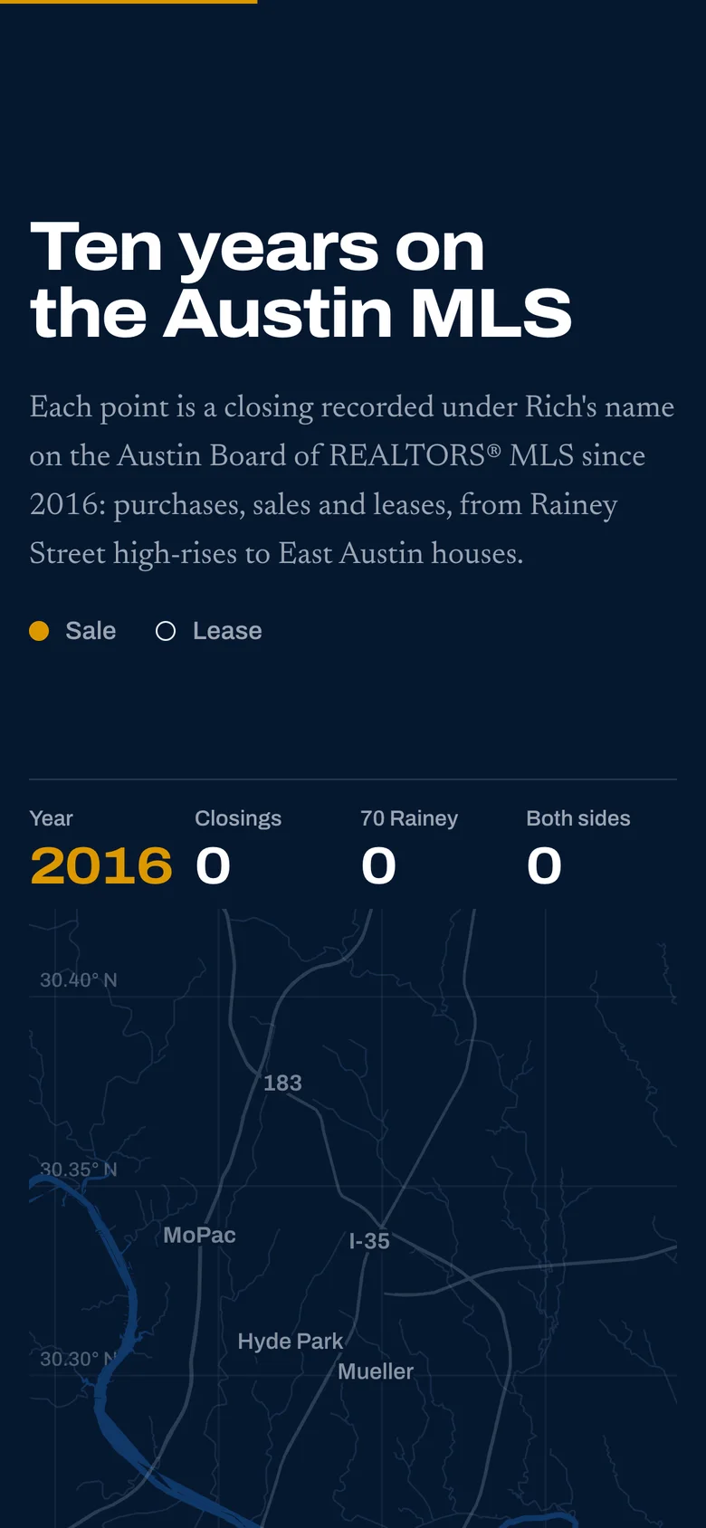 Next Frontier Realty on a phone, screen 2