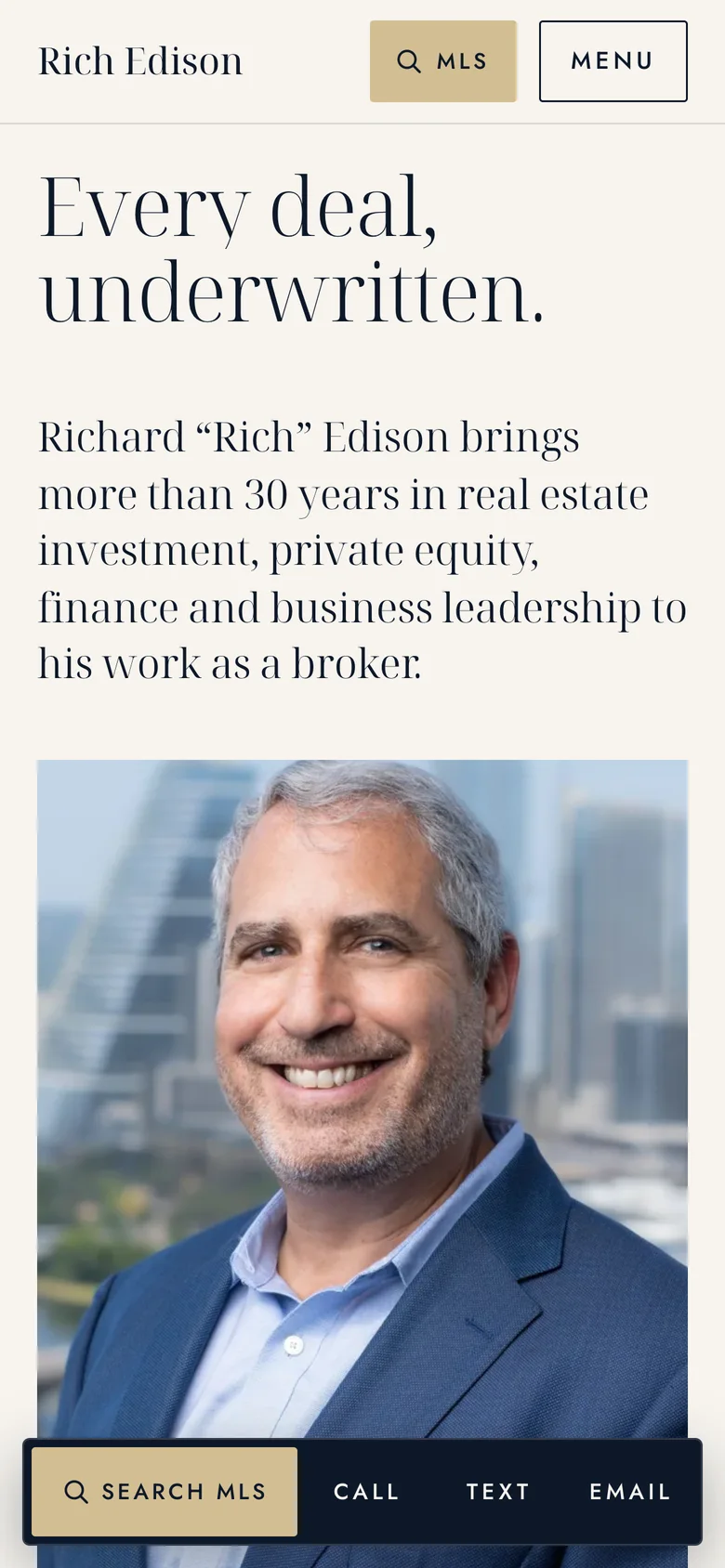 Rich Edison on a phone, screen 2